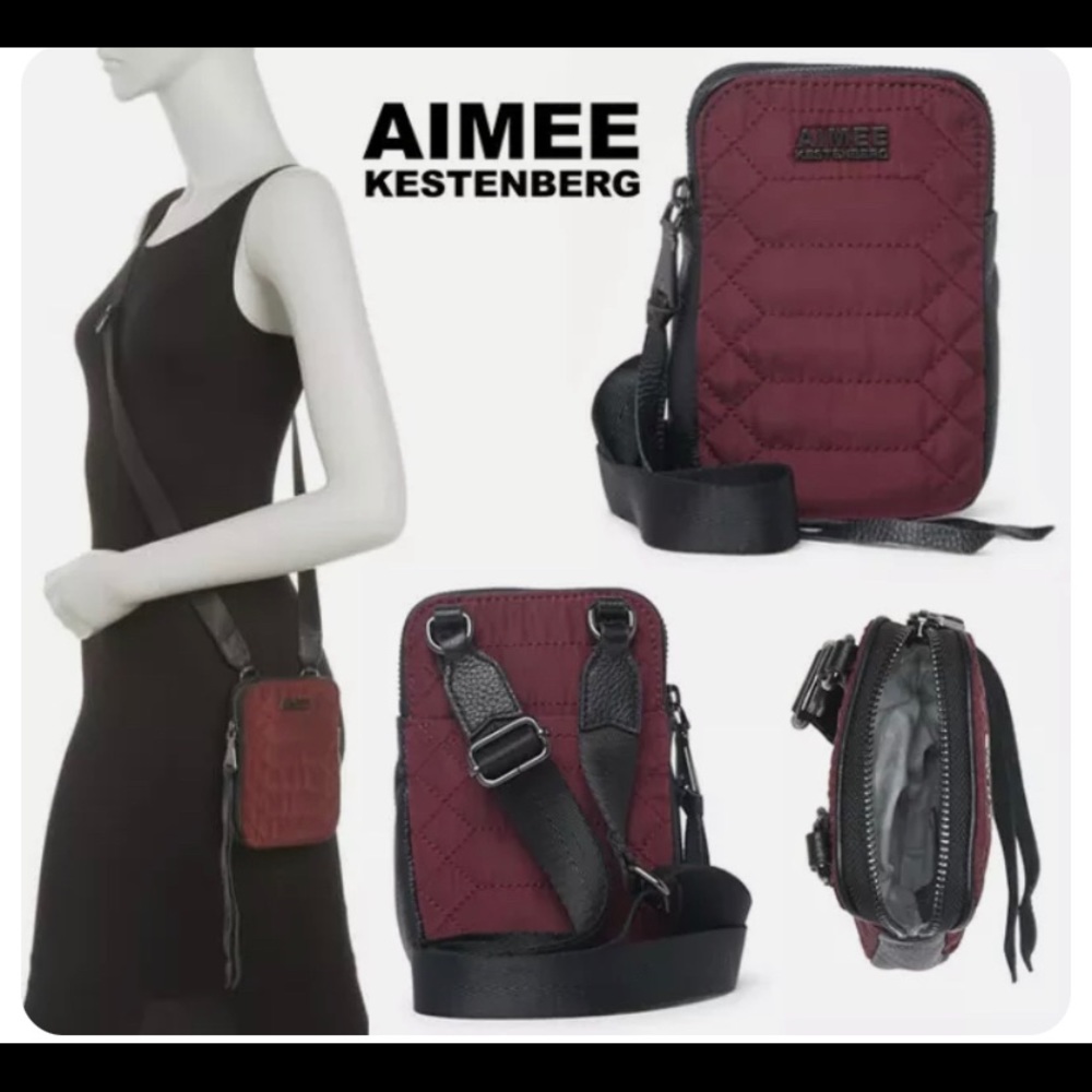 Aimee Kestenburg Quilted Nylon & Leather Stadium Crossbody